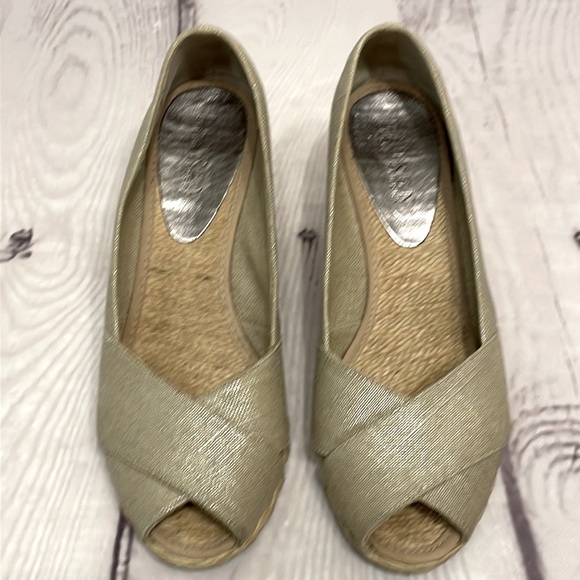 Lauren By Ralph Lauren Cecilia Pee-Toe Wedge Sandals Size 7.5 - Picture 6 of 12